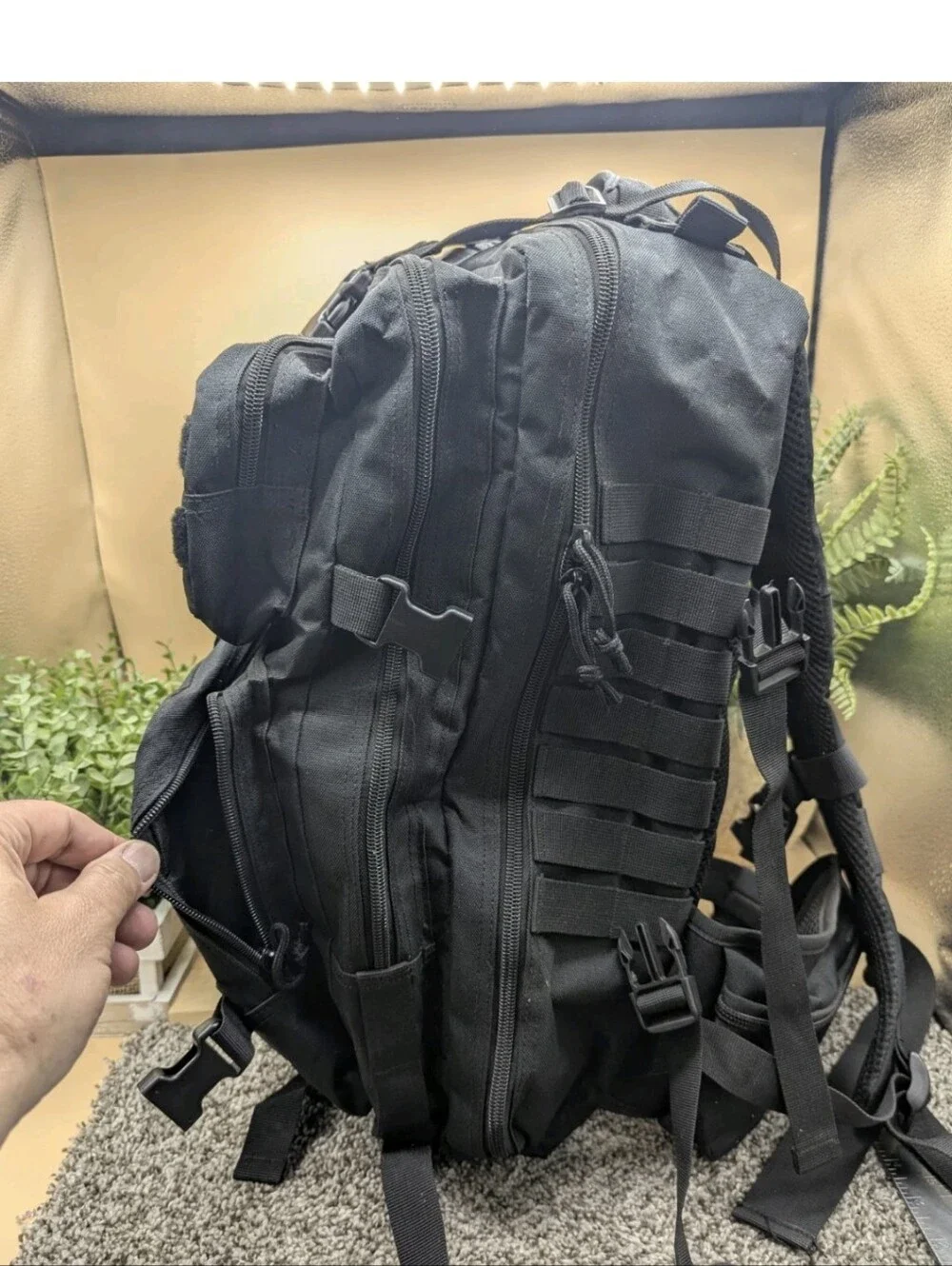 Molle Tactical Assault Backpack Multi Pocket Adjustable Padded Abs Expandable